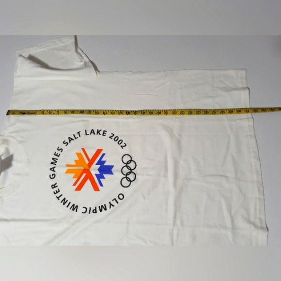 Vintage Men's Olympic Winter Games Salt Lake 2002 White Tshirt - Picture 6 of 11